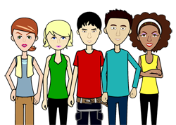 The algebra 2 crew. from left: Marissa, Allison, Andrew, Khalid, Justyce
